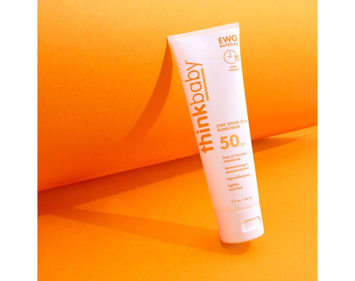 Thinkbaby Sunscreen SPF 50 - 3oz at the chair- Available at www.tenlittle.com
