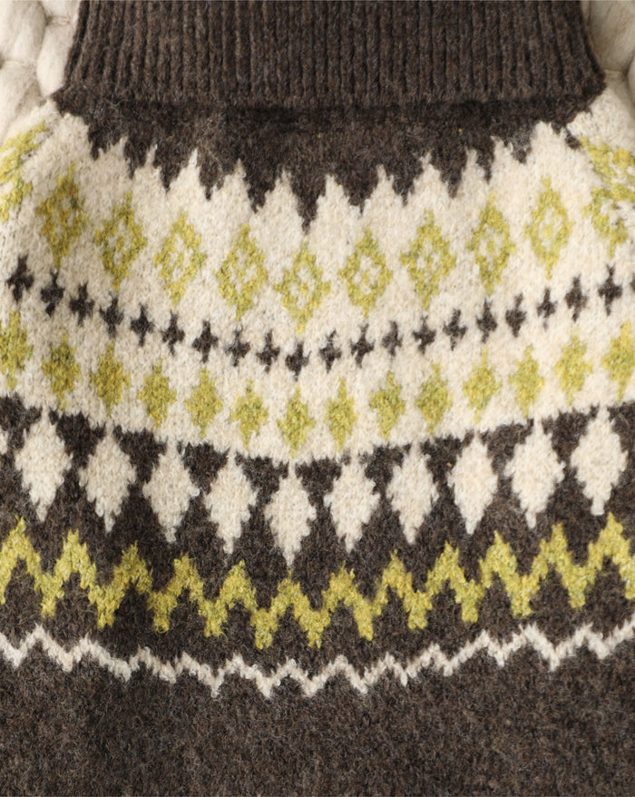 Traditional patterned dog sweater with a soft hand feel, great for cooler weather, perfect for poodles, shih tzus, and cavaliers