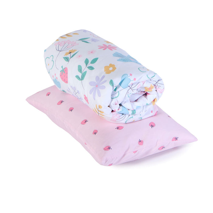 Toddler Duvet and Pillow Bedding Set - Flowers