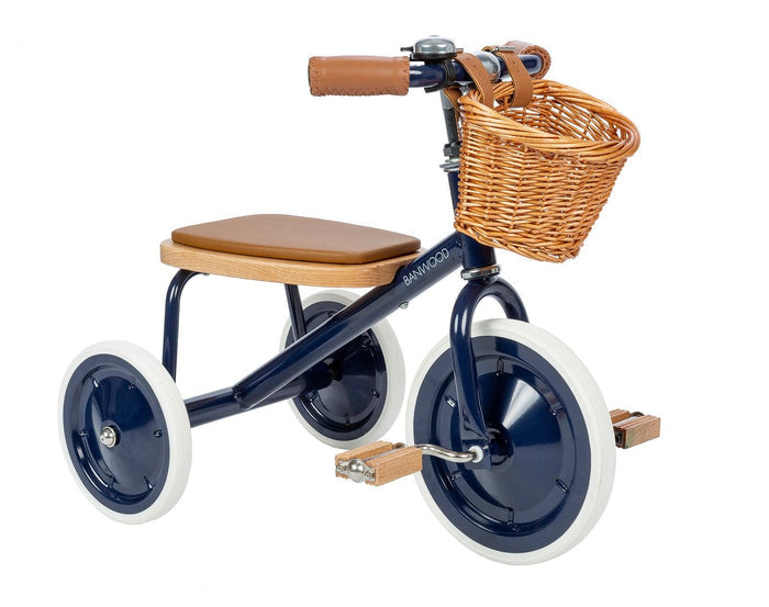 Banwood Trike in Navy Blue. Available from tenlittle.com