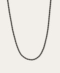 Twisted Braid Black Satin Cord Necklace for Mini Beads