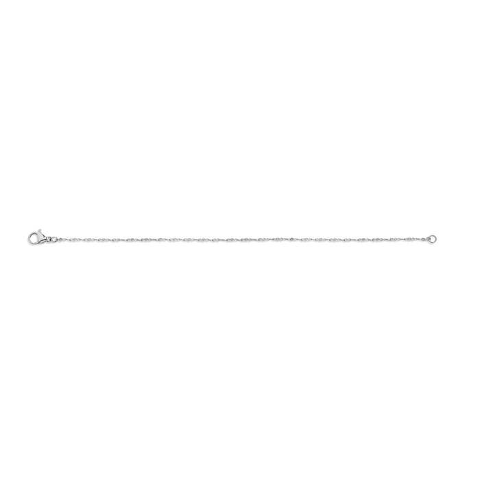 Unbreakable Barely There Chain Bracelet Stainless Steel White Gold 6.5in 7in 7.5in