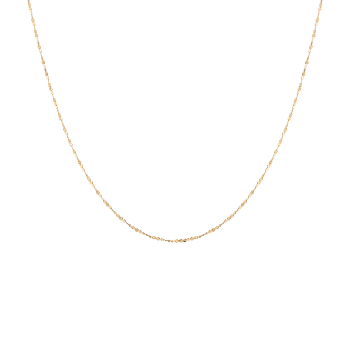 Unbreakable Barely There Chain Necklace Stainless Steel Yellow Gold 18in First