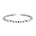 Unbreakable Lab Grown White Sapphire Tennis Bracelet Stainless Steel White Gold 6in 6.5in 7in 7.5in First
