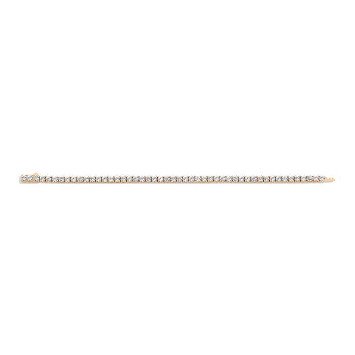Unbreakable Lab Grown White Sapphire Tennis Bracelet Stainless Steel Yellow Gold 6in 6.5in 7in 7.5in