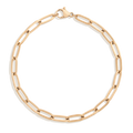 Unbreakable Paperclip Chain Bracelet Stainless Steel Yellow Gold 6.5in 7in 7.5in First