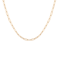 Unbreakable Paperclip Chain Necklace Stainless Steel Yellow Gold 18in First