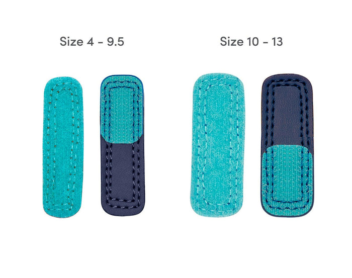 Different size of Ten Little Velcro Strap Extenders Navy Blue - Available at www.tenlittle.com