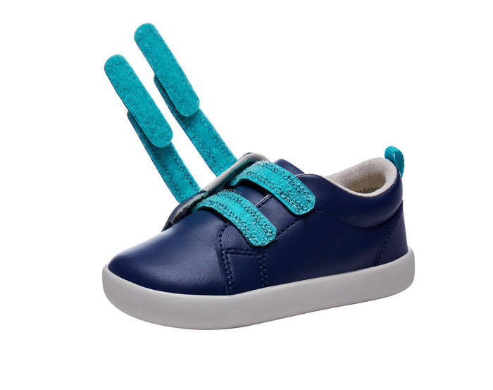 Ten little everyday shoe navy blue with Ten Little Velcro Strap Extenders Navy Blue - Available at www.tenlittle.com