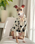 Ivory + Black Polka Dot Dog Hoodie. Cute hoodie for Maltese