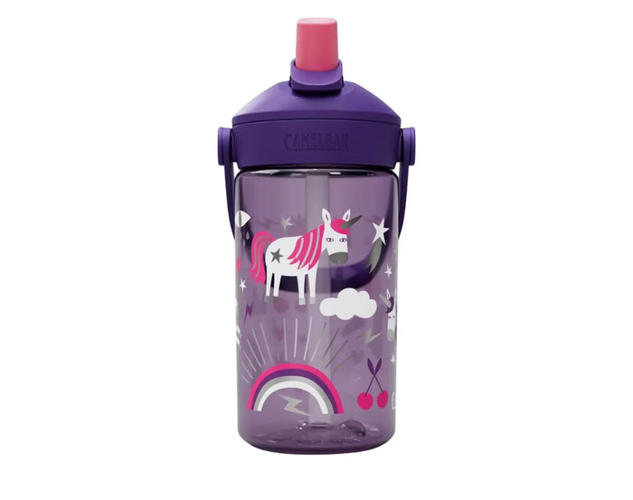 Front view of CamelBak Water Bottle - 14oz - Unicorn. Available at www.tenlittle.com