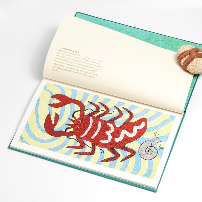 Image of crab illustration from Waterlife book written and illustrated by Rambharos Jha.