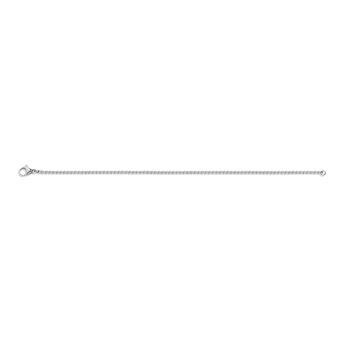 Wave Chain Bracelet Stainless Steel White Gold 6.5in 7in 7.5in