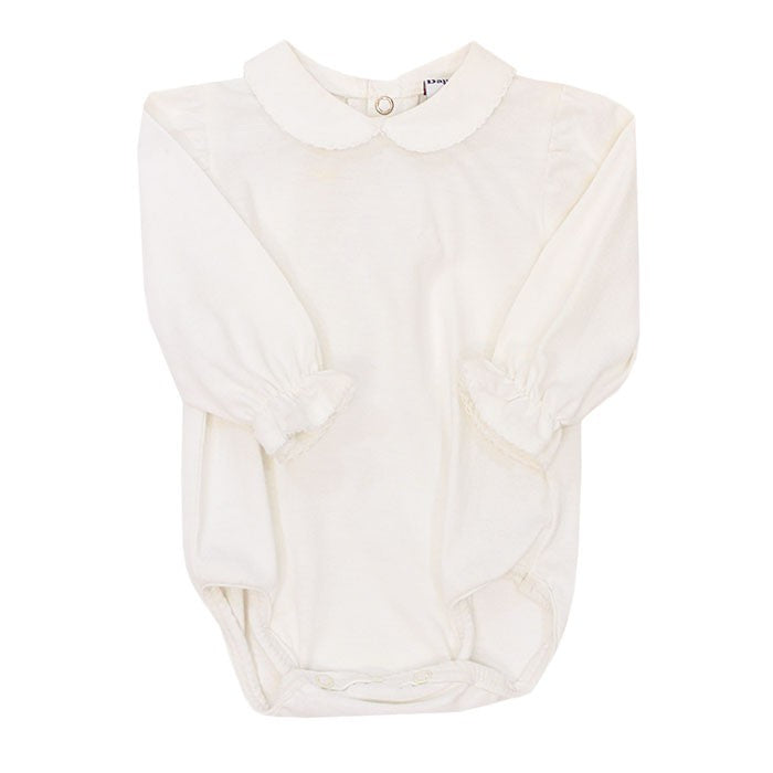 White Knit - Girls Long Sleeve Onesie