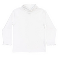 White Knit - Ruffle Turtle Neck