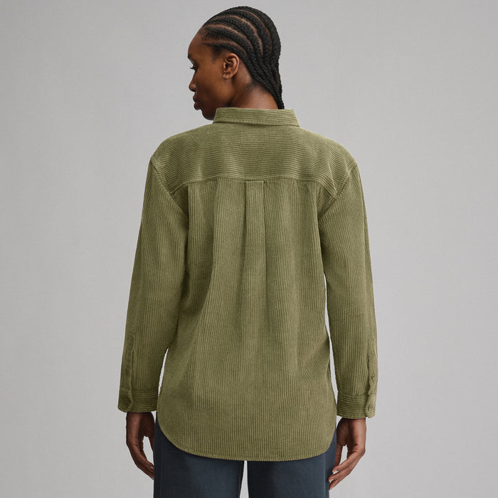 Women's Canyons Corduroy Boyfriend Overshirt-Dusty Sage-2
