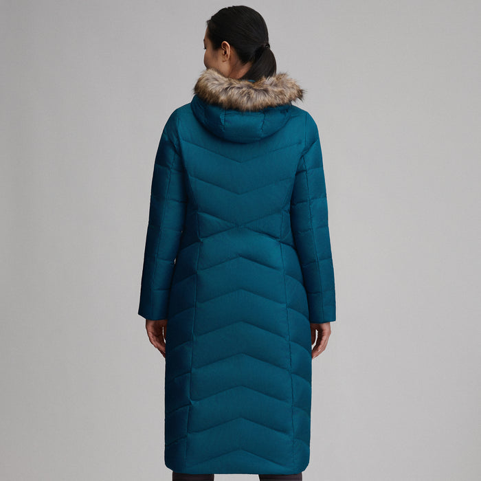 Women's Classic Down Duffle Jacket-Meridian Blue-2