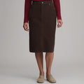 Women's Cord Skirt-Light Khaki-5