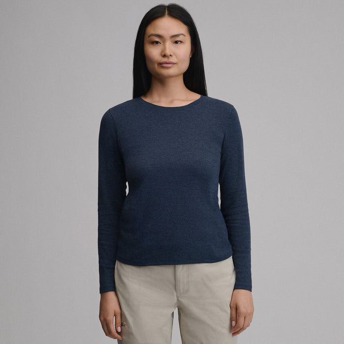 Women's Everyday Long-Sleeve Crewneck T-Shirt-Brook-1