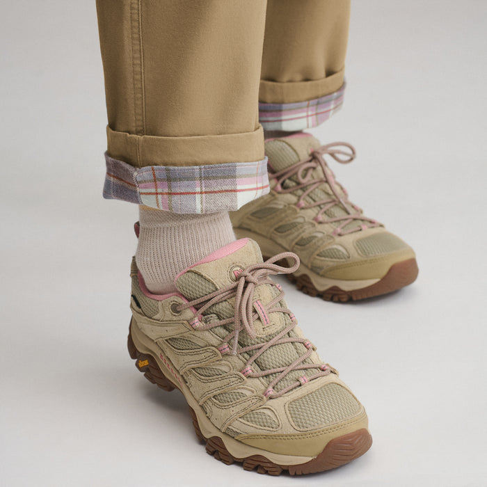 Women's Flannel Lined Cotton Pants-Camel-4