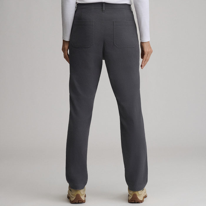 Women's Flannel Lined Cotton Pants-Carbon-2