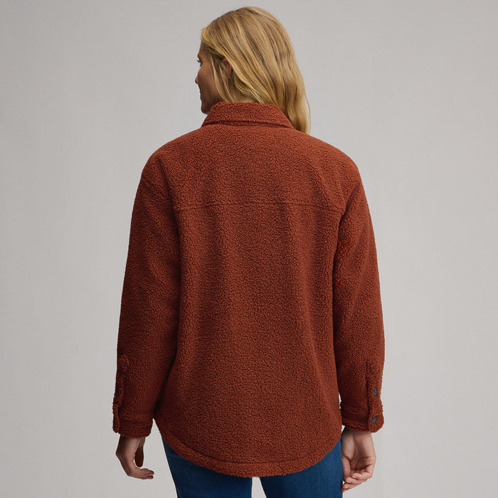Women's Fleece Shirt Jacket-Sable-6