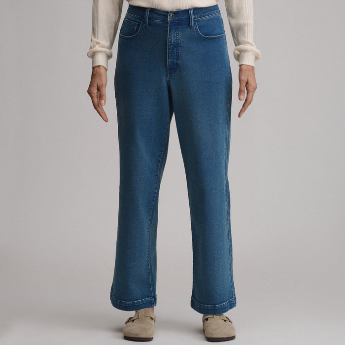 Women's High Waisted Wide-Leg Jean-Medium Denim-1