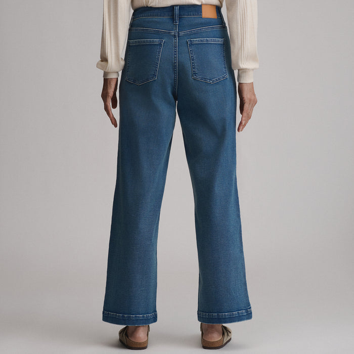 Women's High Waisted Wide-Leg Jean-Medium Denim-2