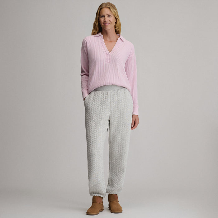 Women's Lounge Thermal Crew-Light Pink-8