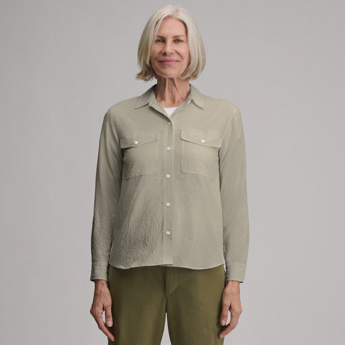 Women's Mountain 3.0 Long-Sleeve Shirt - Solid-Dusty Sage-1