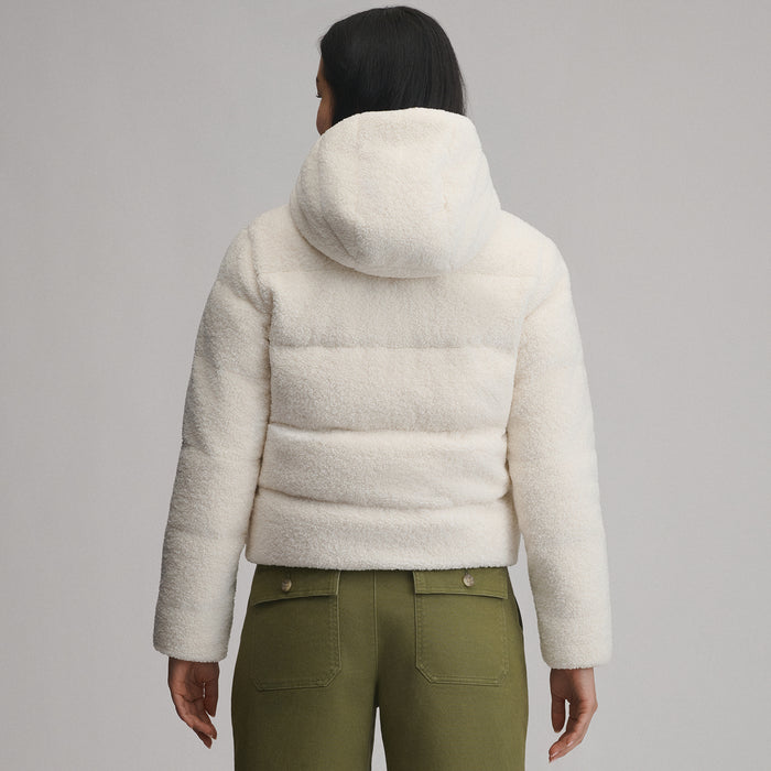 Women's Plush Puff Jacket - Faux Shearling-Shell-7