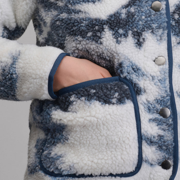 Women's Printed Fleece Jacket-Snow-7