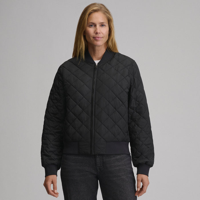Quilted Bomber-Black-1