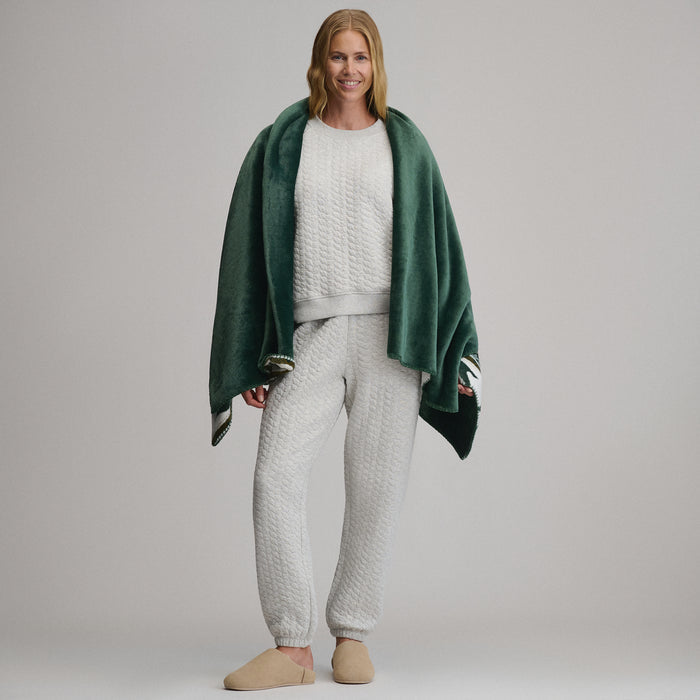 Women's Quilted Crew-Light Hthr Gray-8