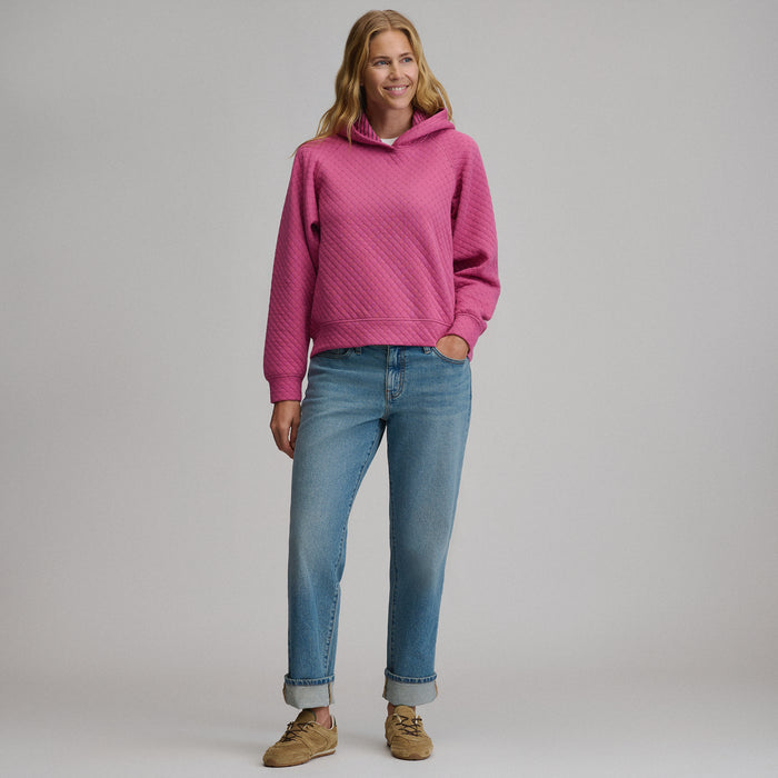 Women's Quilted Hoody-Dusty Rose-8