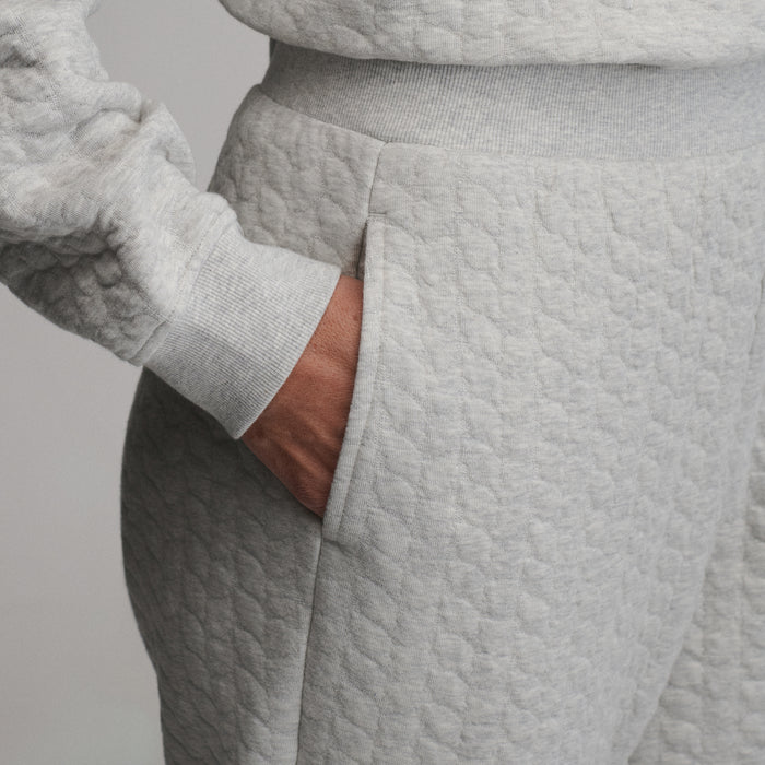 Women's Quilted Pants-Light Hthr Gray-7