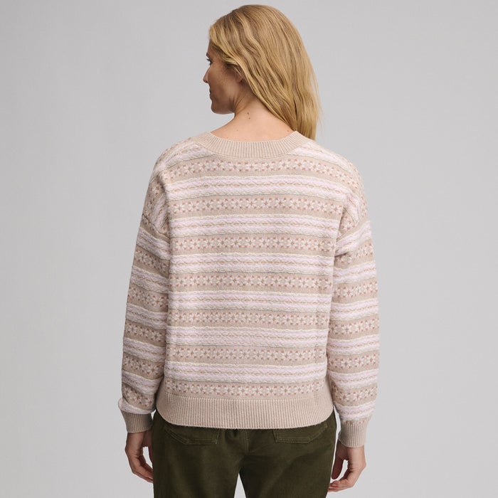 Signature Vneck Sweater Pattern-Rattan Heather-6