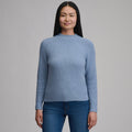 Women's Solid Mock-Neck Sweater -Cascade-1