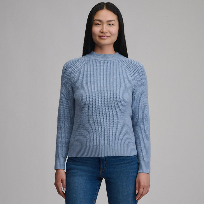 Women's Solid Mock-Neck Sweater -Cascade-1