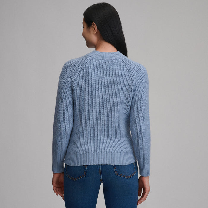 Women's Solid Mock-Neck Sweater -Cascade-2