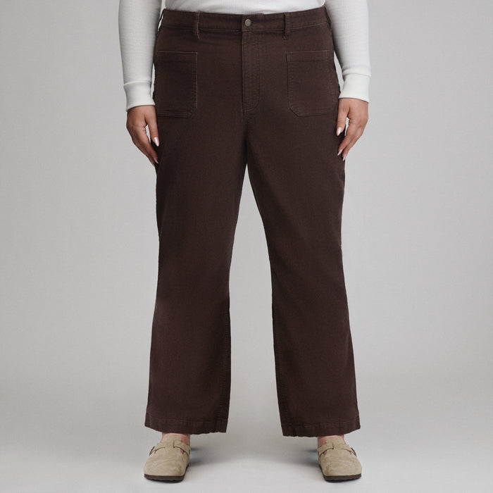 Women's True Icon Stretch Cord Pants-Cordovan-1