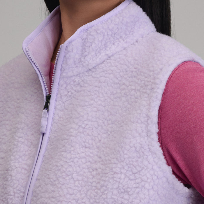 Women's Wander Mixed Media Fleece Vest-Lavender Mist-7