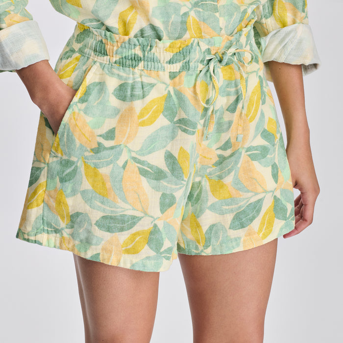Women's Woven Cotton Slub Short-Lmdrp-6