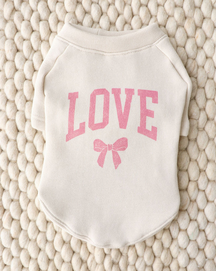 Wrapped in Love Dog Sweatshirt, cozy and cute for Pugs, Mini Schnauzers, and Cocker Spaniels on chilly days.